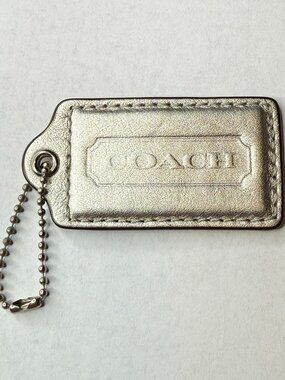 Coach XL Hangtag - Silver Metallic (3")